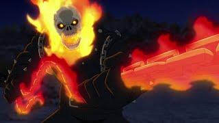 Ghost Rider action scenes from the cartoons Compilation 1992-2016