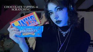 Chocolate Tapping & Scratching ASMR  Eating Sounds Whispering Crinkle Sounds