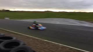 Aixro XR50 50bhp rotary engine kart shakedown test at Teesside karting circuit in the wet.