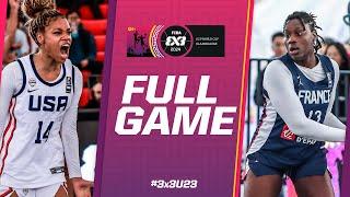 United States  vs France   Women  Full Quarter-Finals Game  FIBA 3x3 U23 World Cup 2024