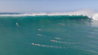 Surfing Massive Waves Waimea Bay Jan 22 2023  4K