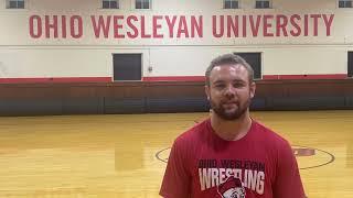 Tanner McHugh Assistant Coach talks about academics & wrestling at Ohio Wesleyan