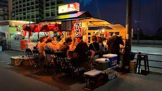 HARDWORKING Japanese Street YATAI in Fukuoka Nagahama RAMEN