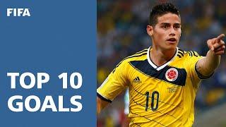 TOP 10 GOALS  2014 FIFA World Cup Brazil