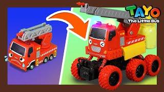 Frank the Fire Truck is Broken  Tayo Autos Repair Play  Fixing broken vehicles  Toys for Kids