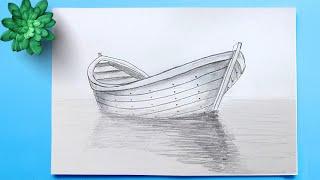 Simple Boat Drawing  How to draw a Boat  pencil sketch of Boat #boat_drawing