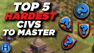Top 5 Hardest Civilizations To Master  AoE2