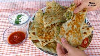 Afghan Street Style Bolani بولانی مانند بولانی خیابانی کچالو با مخلوط سبزیجات Afghan Street food