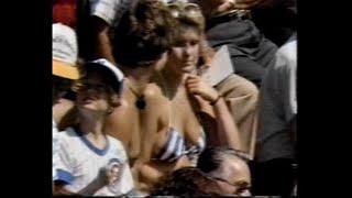 July 18 1984 - Harry Caray Admires Female Cubs Fan
