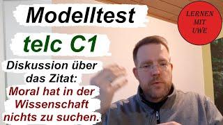 telc Deutsch C1 Prüfung – Teil 25 – Sprechen 09 – Diskussion über ein Zitat Beispiel