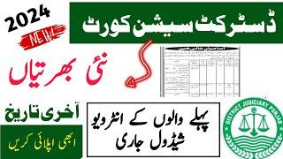 District and Session Court Jobs 2024  Application for Employment Job Vacancy 2024New Jobs 2024