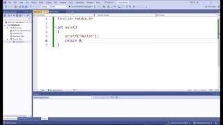 How to write C programs in Visual Studio.