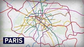 Evolution of the Paris Metro & RER 1900-2035 animation