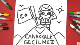 18 Mart Çanakkale Zaferi Çizimi‍️‍️Kolay Çizimler