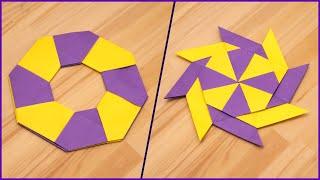 Eight Pointed Ninja Star or Space Donut? origami tutorial