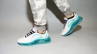 Nike Air Max 720 White Teal AO2924-101 on feet