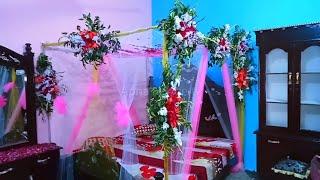 Simple Seven Bokeh Wedding Room Decoration in Village Punjab pakistan