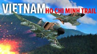 Flight Of 2 F-4 Phantoms Strike Targets Over The Ho Chi Minh Trail Vietnam  DCS World