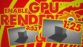 How to enable GPU rendering Blender tutorial