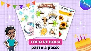 Como Fazer Topo de Bolo no Canva  Passo a Passo