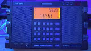 Tescun H-501x on external antenna WWCR 4840 kHz Shortwave Ask WWCR show