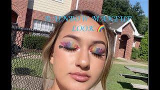 RAINBOW MAKEUP LOOK   TIKTOK HACKS INCLUDED 