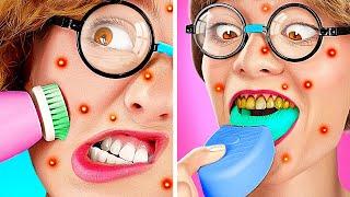 NERD Extreme MAKEOVER  *How To Become POPULAR* Beauty Transformation With Gadgets