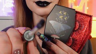 asmr doing your goth makeup 