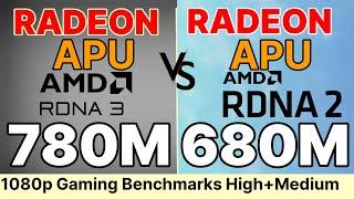 780M GPU BENCHMARK VS 680M VS GTX 1650M VS MX 450 7940HS Laptop 780m IGPU  gaming TEST High + Medium