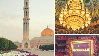 Sultan QABOOS Grand Mosque In Muscat OMAN  ROSELLE Bakery Cafe  Weekend Travel Vlog