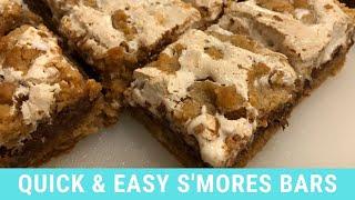 S’mores Cookie Bars  Easy Bar Cookie Recipe  Family Friendly Treat