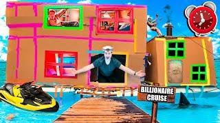 24 HOUR BILLIONAIRE BOX FORT CRUISE SHIP  Gaming Room Mini Golf Toys & More