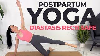 Postnatal Yoga  20-Minute Postpartum Yoga Flow Diastasis Recti Safe