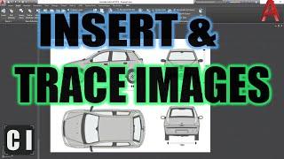 AutoCAD How to INSERT & SCALE an Image for TRACING   2 Minute Tuesday
