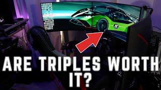 Triple Screens for Sim Racing - Are Triples Worth It?  My Opinion