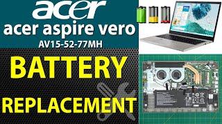 How to replace the battery on Acer Aspire Vero AV15-52-77MH 🪫