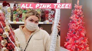 christmas decor shopping at walmart + all pink tree
