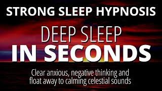 Sleep Hypnosis For Deep Sleep STRONG  Fall Asleep Fast  Black Screen