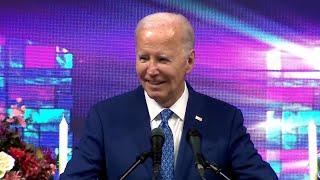 President Biden jokes about age during remarks