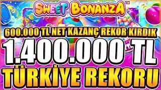 Slot Oyunları  Sweet Bonanza  1.400.000 TL TÜRKİYE REKORU  #slot #slotoyunları #sweetbonanza