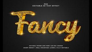 Fancy Golden 3D text-Photoshop