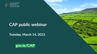 New #CAP Schemes 2023-2027 - Webinar - Land Eligibility Agricultural Activity