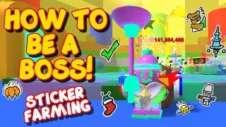 HOW TO BE A BOSS farming STICKER SPROUTS