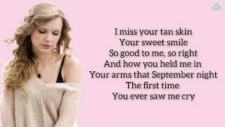 Taylor Swift - Back To December Lyrics