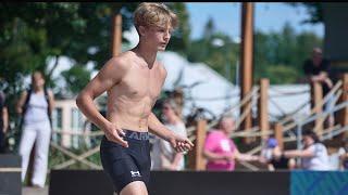 U17 Markus Abilon EST vs Otto Nugis EST 70kg. Boys beach wrestling.