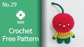 No.29 왕체리 인형 코바늘 무료 도안Big cherry doll crochet needle free pattern