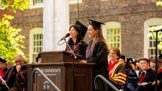 2022 University Ceremony Senior Orators Kaitlan Bui and Alexandra Ali Martinez