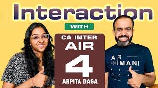 Meet CA Inter AIR -4 I Arpita Daga