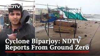 Cyclone Biparjoy Ground Report Beach NDTV Reported From Now Submerged