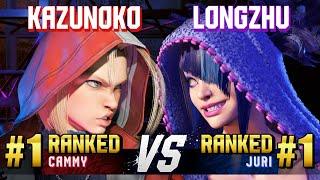 SF6 ▰ KAZUNOKO #1 Ranked Cammy vs LONGZHU #1 Ranked Juri ▰ Ranked Matches